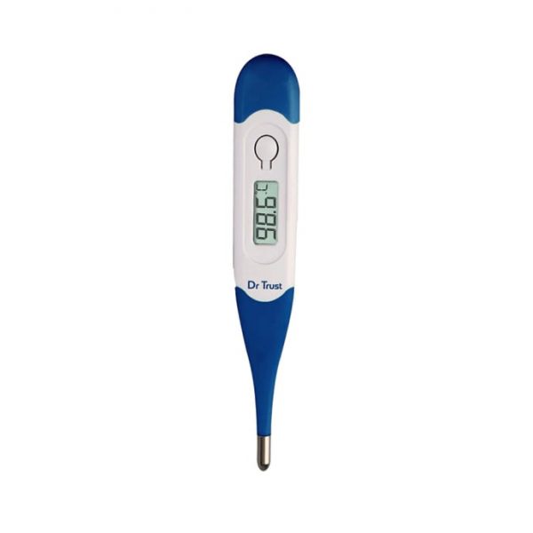 Dr Trust USA Waterproof Flexible Tip Digital Thermometer White