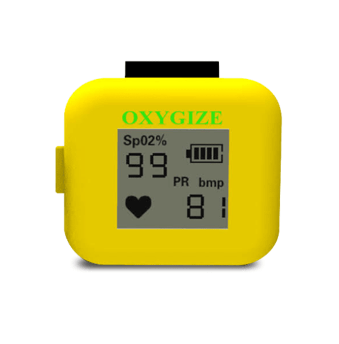 Oxygize Premium Ring Pulse Oximeter Yellow