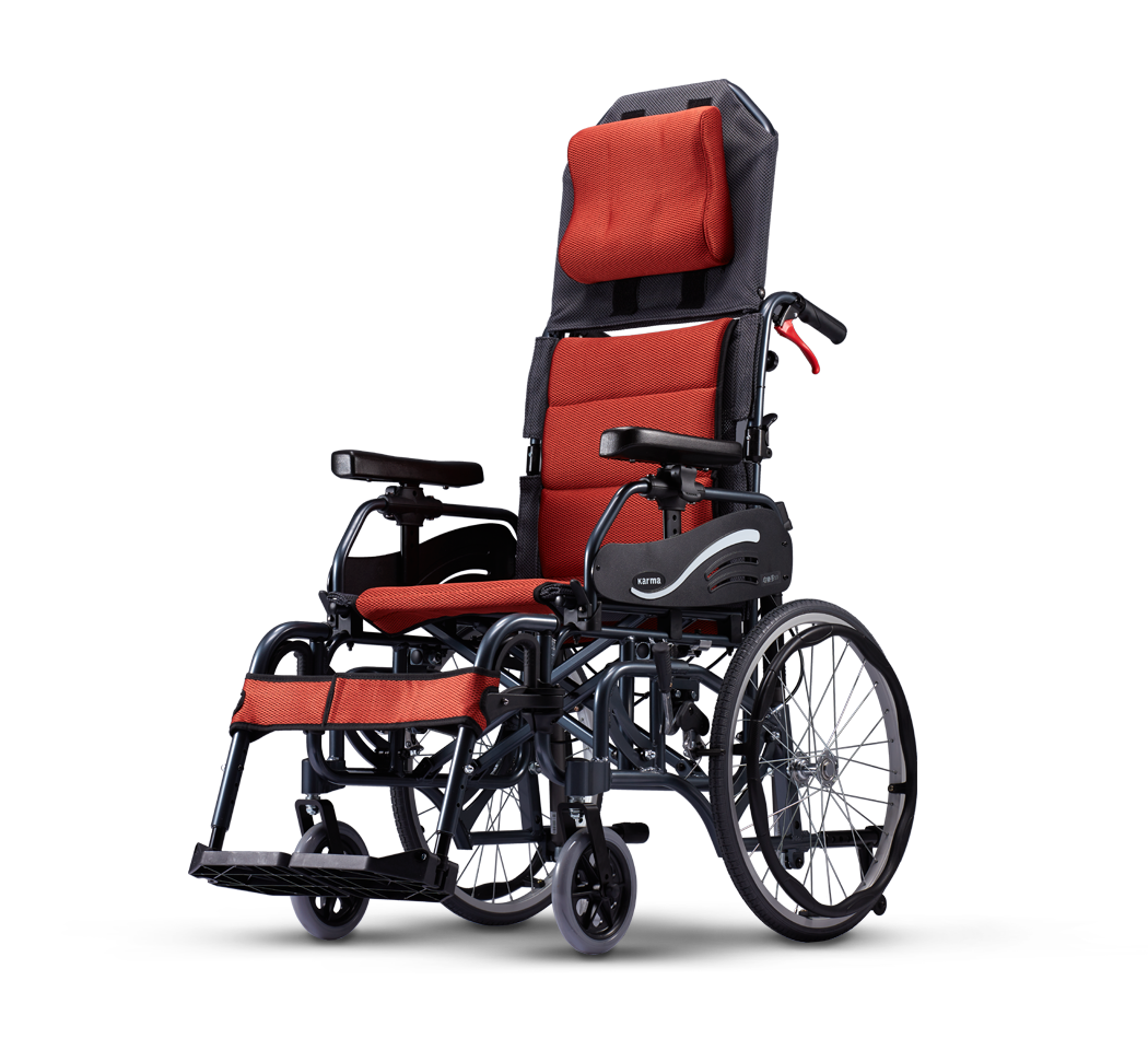 Karma VIP 515 Lightweight Folding Tilt-in-Space Manual Wheelchair (14"Rear Wheel)