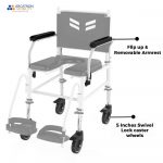 Buy Arcatron Stainless Steel Attendant-Propelled Shower Commode Chair (Frido Prime FPA007) Online in Pune & Mumbai, India
